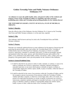 Ordinance 47 - Golden Township