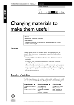 Changing materials to make them useful