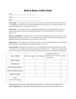 an Order Form - North Branch Nature Center