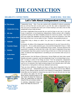 Let׳s Talk About Independent Living