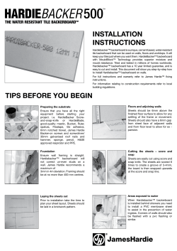 INSTALLATION INSTRUCTIONS