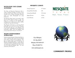 how to create - City of Mesquite