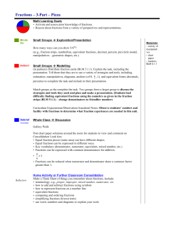 Fractions &ndash; 3-Part &ndash; Pizza