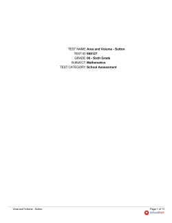 Area and Volume Test 6th grade