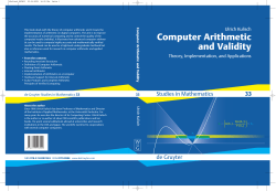 Computer Arithmetic and Validity