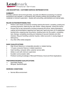job description - Lendmark Financial Services