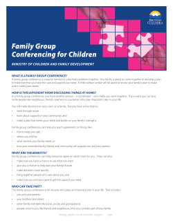 Family Group Conferencing for Children