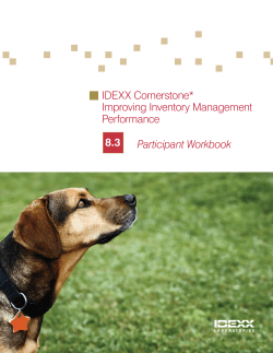 IDEXX Cornerstone* Improving Inventory Management Performance