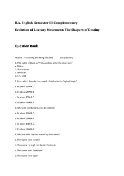 Evolution of Literary Movements The Shapers of