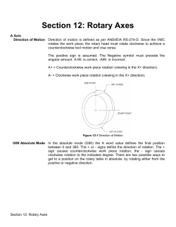 Section 12: Rotary Axes