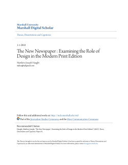 The New Newspaper : Examining the Role of Design in the Modern