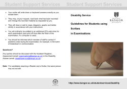 Guidelines for Students using Scribes in Examinations