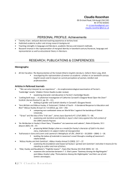 Claudia Rosenhan - The University of Edinburgh