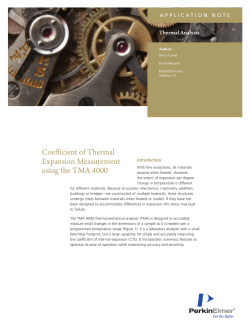 TMA 4000. Coefficient of Thermal Expansion