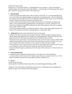 Please turn in, on one sheet of paper, a &ldquo;listening guide&rdquo; for your