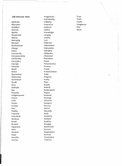 100 Universal Ideas Trust Truth Vanity