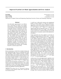 Improved Nystr&ouml;m Low-Rank Approximation and Error Analysis