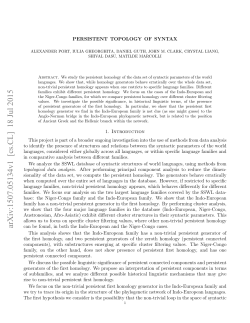PERSISTENT TOPOLOGY OF SYNTAX