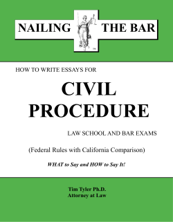How to Write Essays for Civil Procedure
