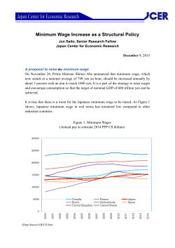 Minimum Wage Increase as a Structural Policy
