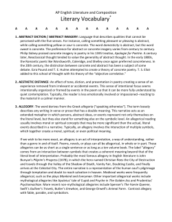 AP Literary Terms List - San Juan Unified School District