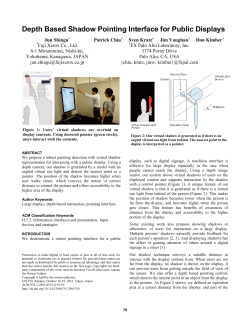 Depth Based Shadow Pointing Interface for Public Displays