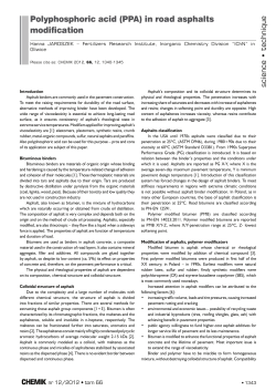 Polyphosphoric acid (PPA) in road asphalts modification