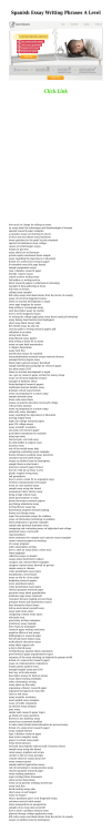 Spanish Essay Writing Phrases A Level