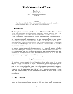 The Mathematics of Zome