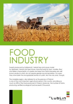 Sweets produced by Solidarność, herbal teas and syrups