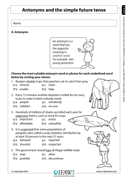 Antonyms and the simple future tense - E