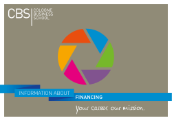 Brochure on Financing - Cologne Business School