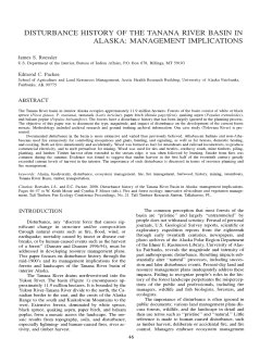 disturbance history of the tanana river basin in alaska: management