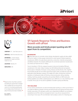 SFI Speeds Response Times and Business Growth with aPriori