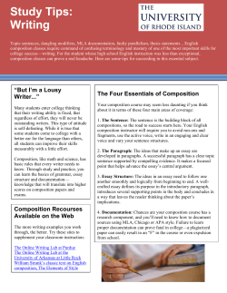 Study Tips: Writing