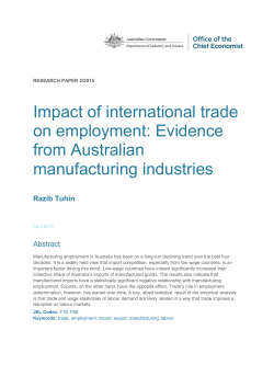 Impact of trade on international employment
