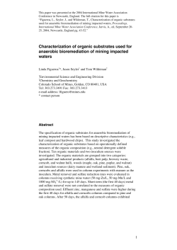 Characterization of organic substrates used for