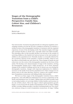 Stages of the Demographic Transition from a Child`s Perspective