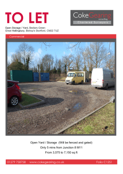 Open Yard / Storage (Will be fenced and gated)