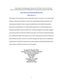 Exploring an Interdisciplinary Strategy of Teaching Fractions