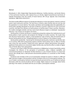 Abstract for Katharina Wesolowski