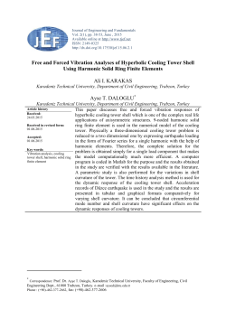 Free and Forced Vibration Analyses of Hyperbolic Cooling Tower