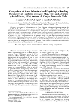 Comparison of Some Behavioral and Physiological Feeding