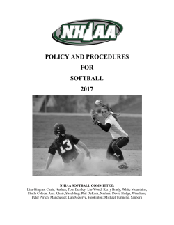 policy and procedures for softball 2017