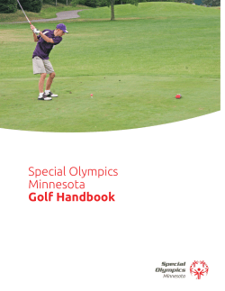 2017 Golf Handbook - Special Olympics Minnesota