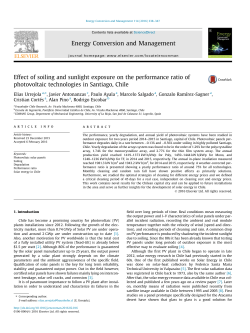 Effect of soiling and sunlight exposure on the performance ratio of