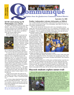 Haycock students explore nature trail