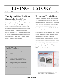 living history - City of Clawson