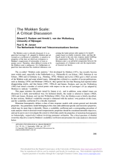 The Mokken Scale: A Critical Discussion