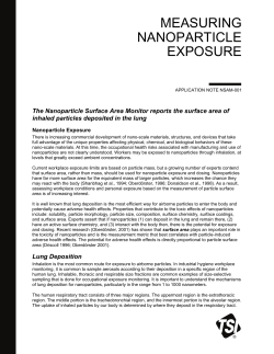 Measuring Nanoparticle Exposure - Application Note NSAM-001